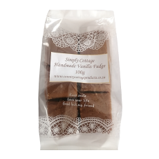 Handmade Vanilla Fudge 100g - Clear bag with white